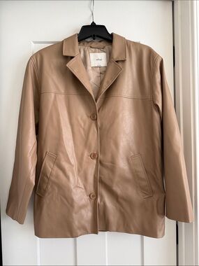 Aritzia Wilfred vegan leather blazer jacket